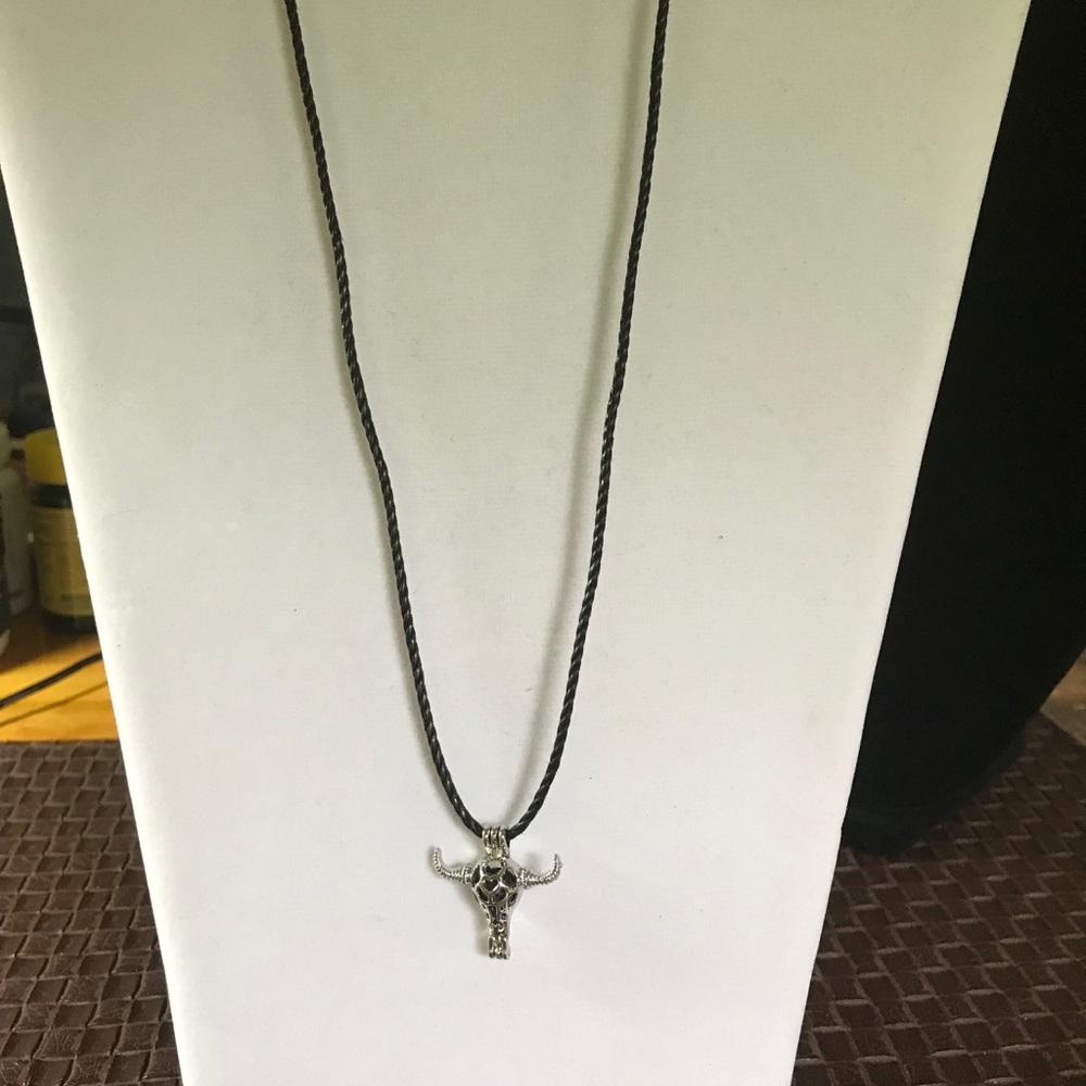 Steer Head Aroma Stone Necklace View 2